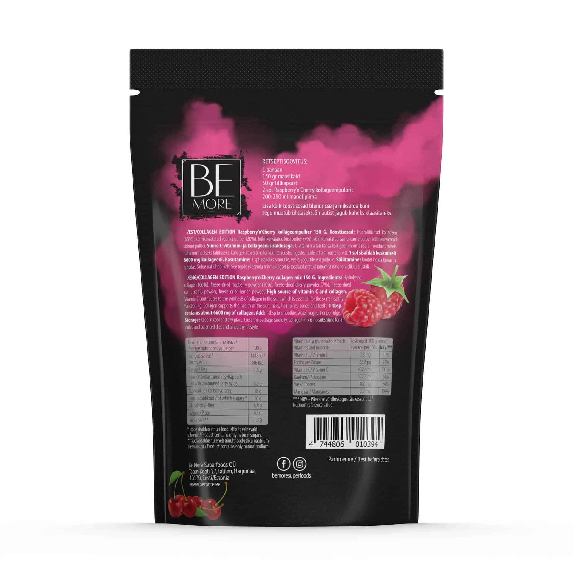 COLLAGEN EDITION Raspberry'n'Cherry, 150 g