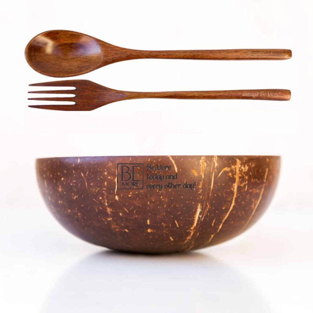 Coconut bowl + cutlery