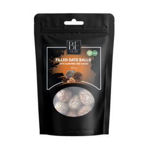 Filled date balls with almonds and cacao 100 g