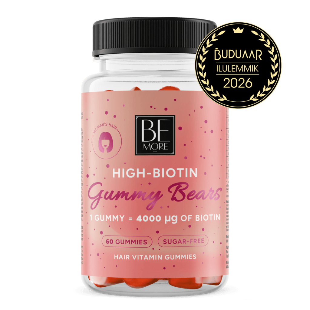 Biotin gummies, raspberry flavor
